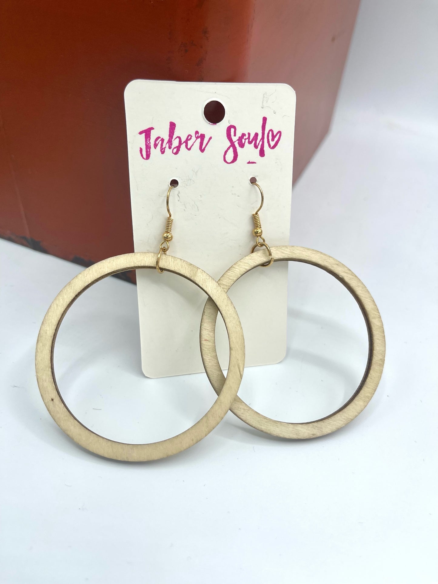 Wooden Hoop Earrings