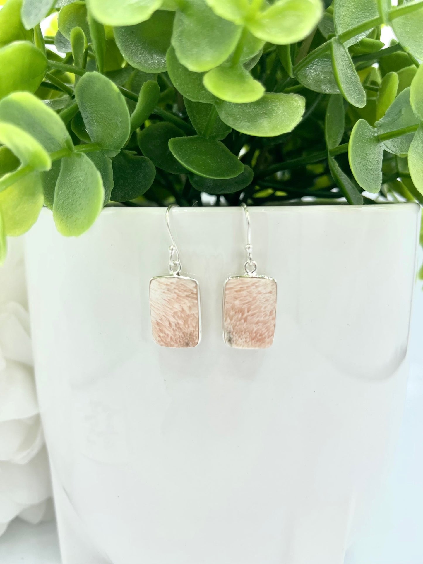Orange Scolecite Earrings