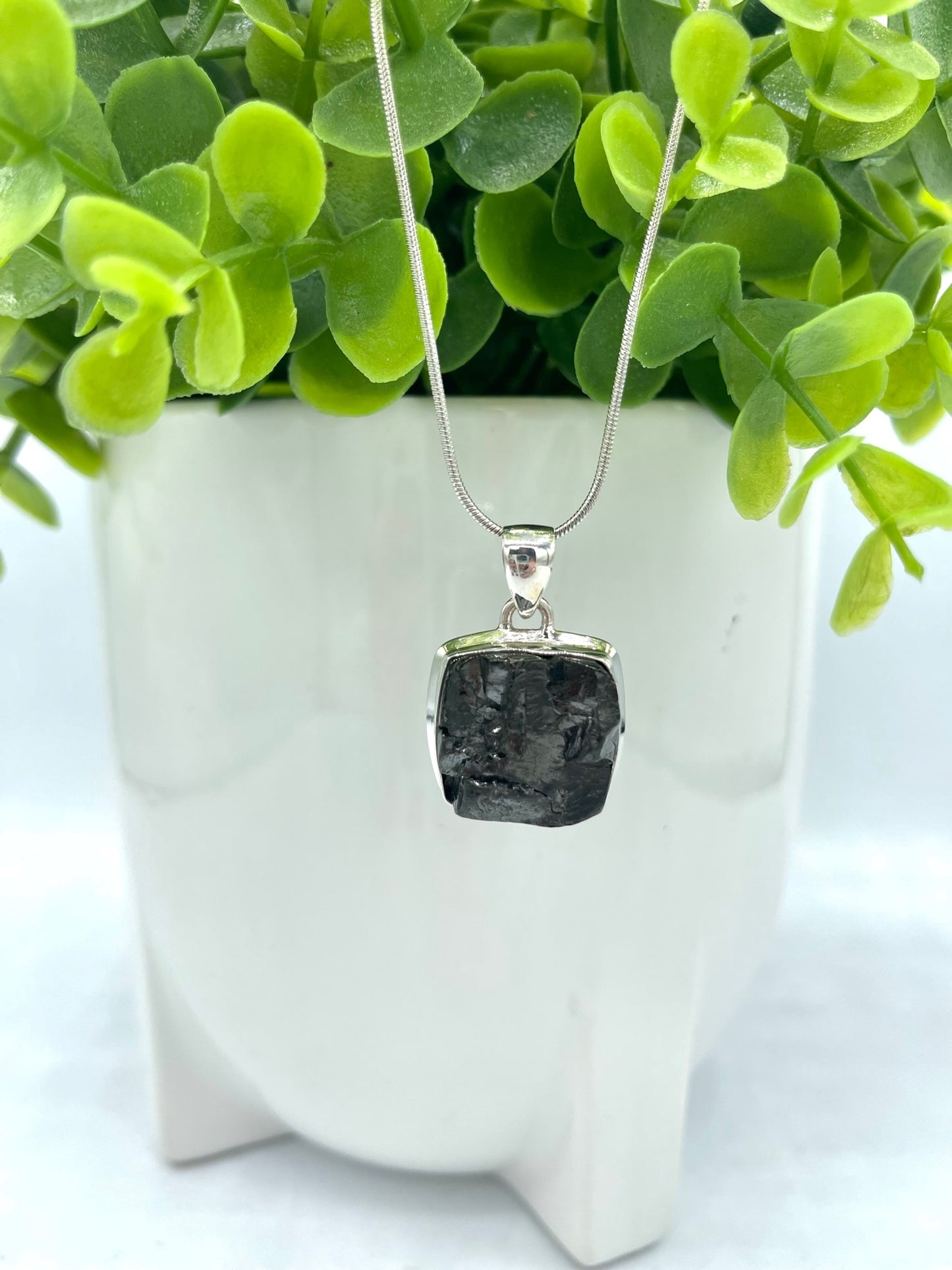 Shungite Square Crystal Neckalce