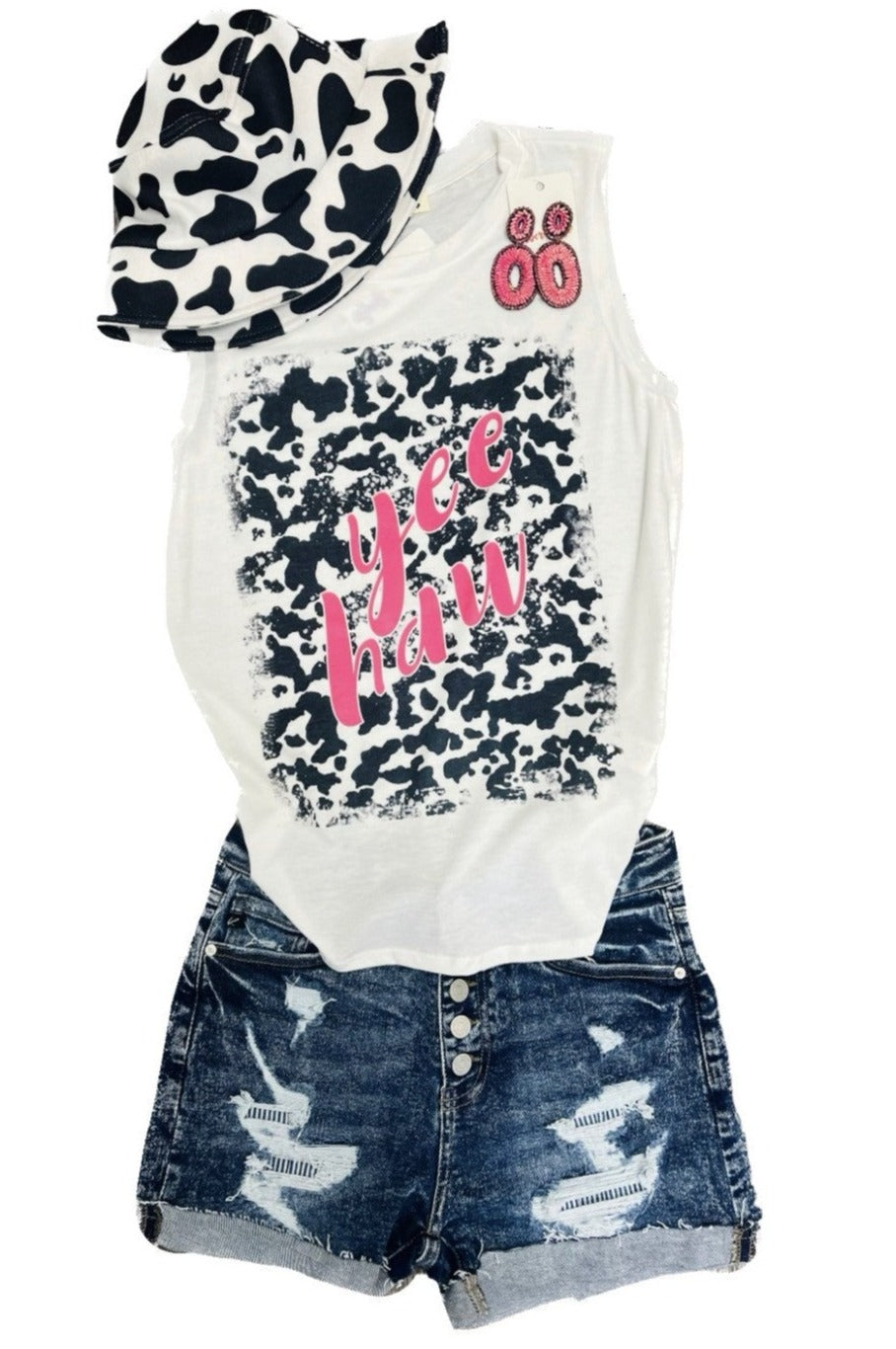 Yee Haw Graphic Sleeveless Tank Top