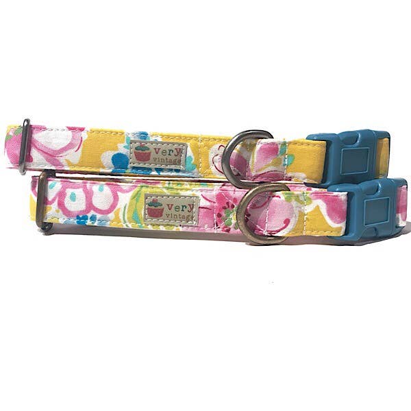 Tropical Blooms - Organic Cotton Pet (Dog & Cat) Collar