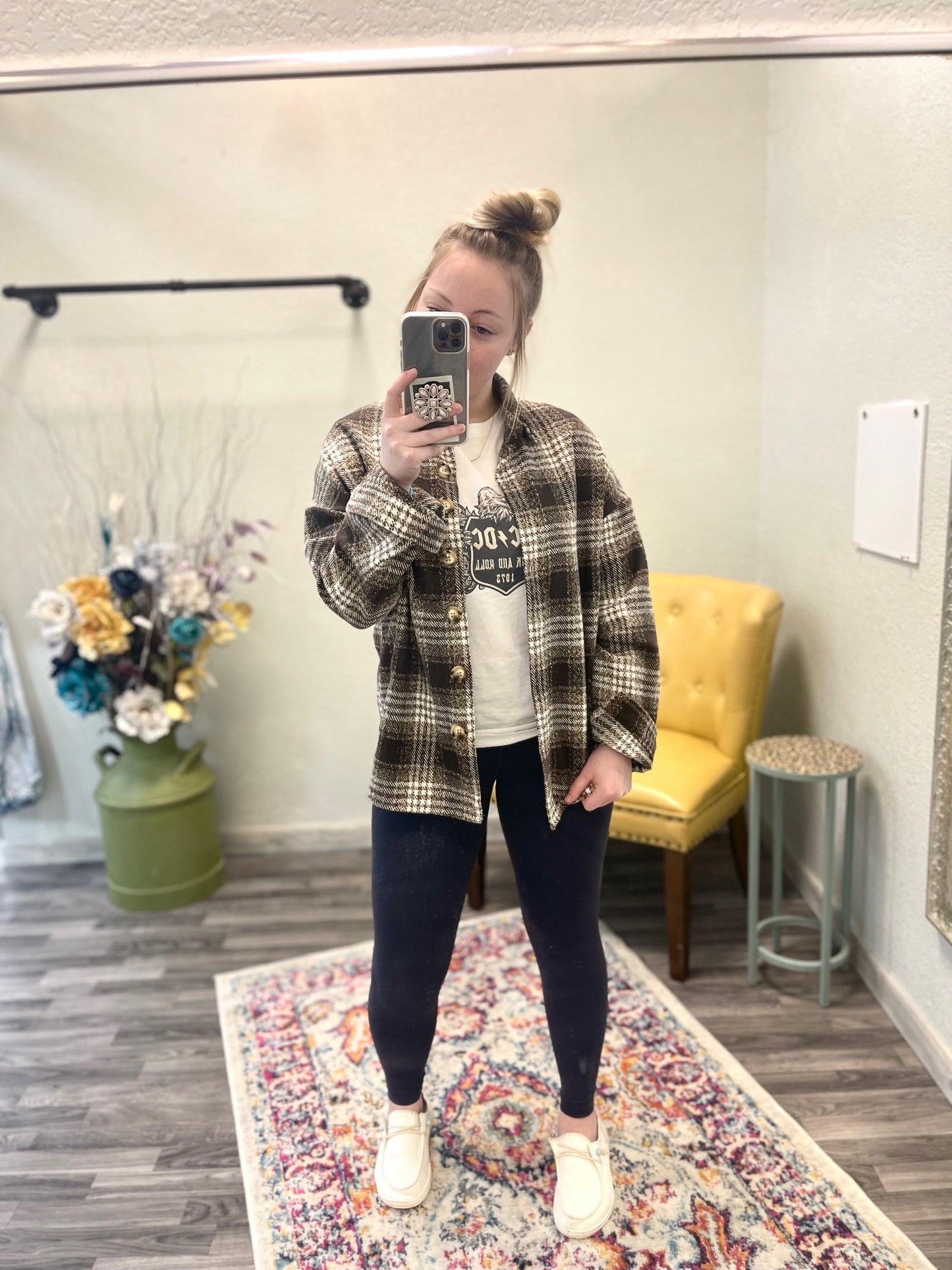 Brown Tweed Shacket