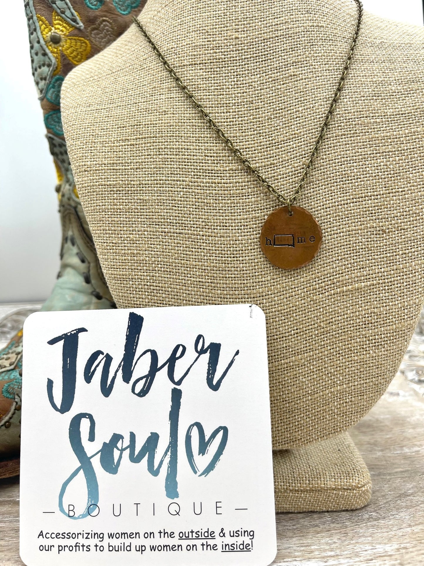 South Dakota Home State Penny Necklace