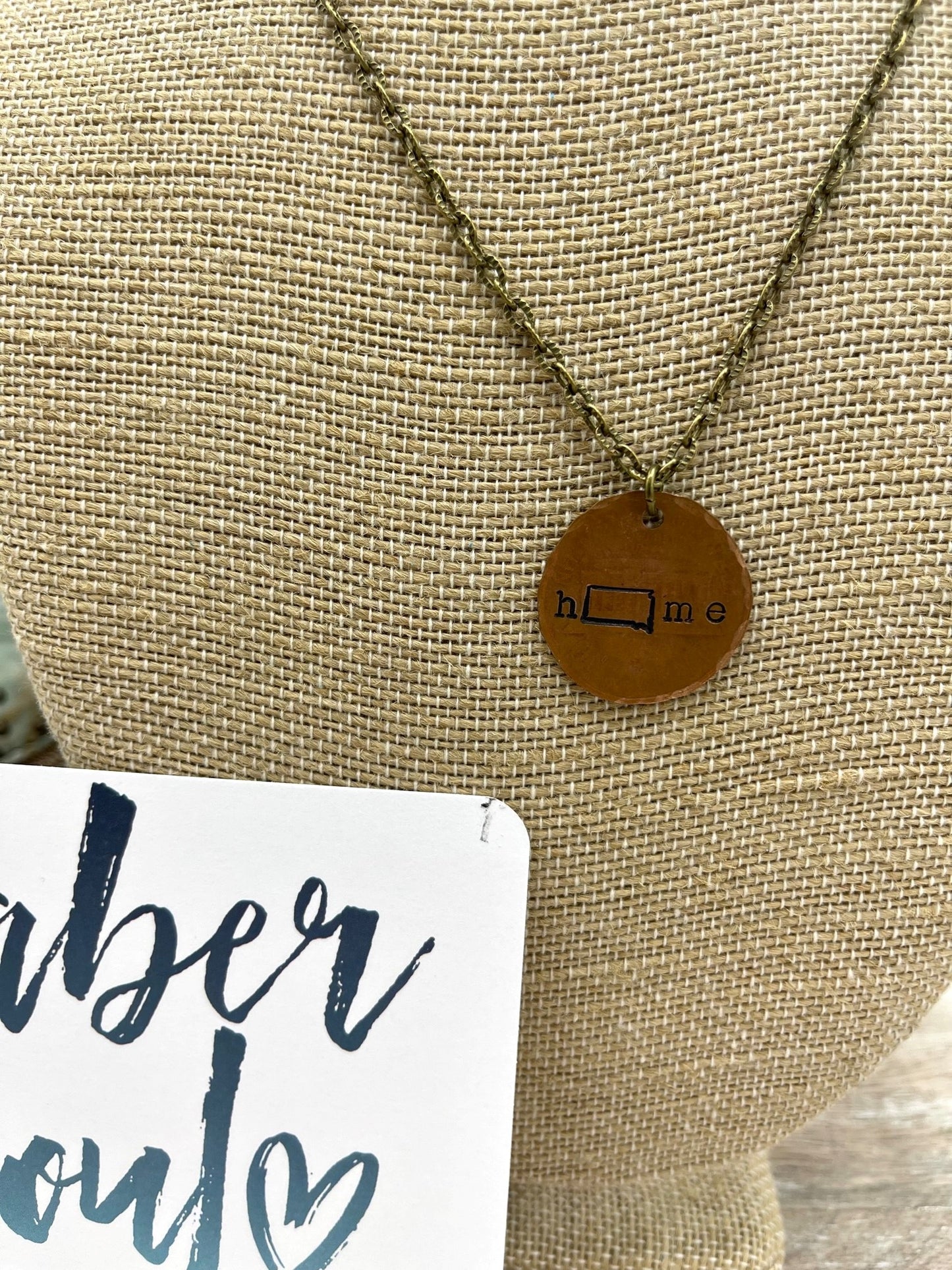 South Dakota Home State Penny Necklace