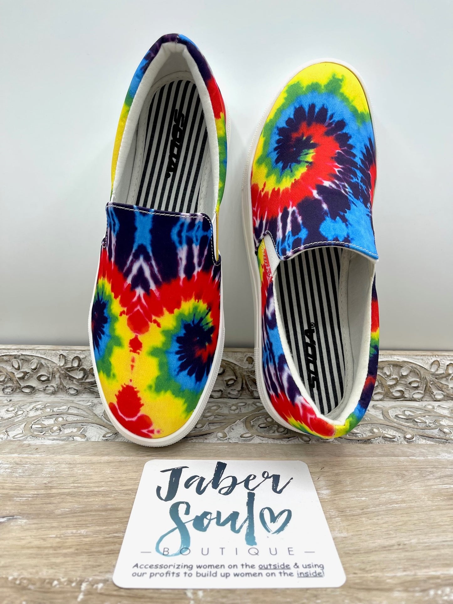 Soda Hike Rainbow Tie Dye Shoes