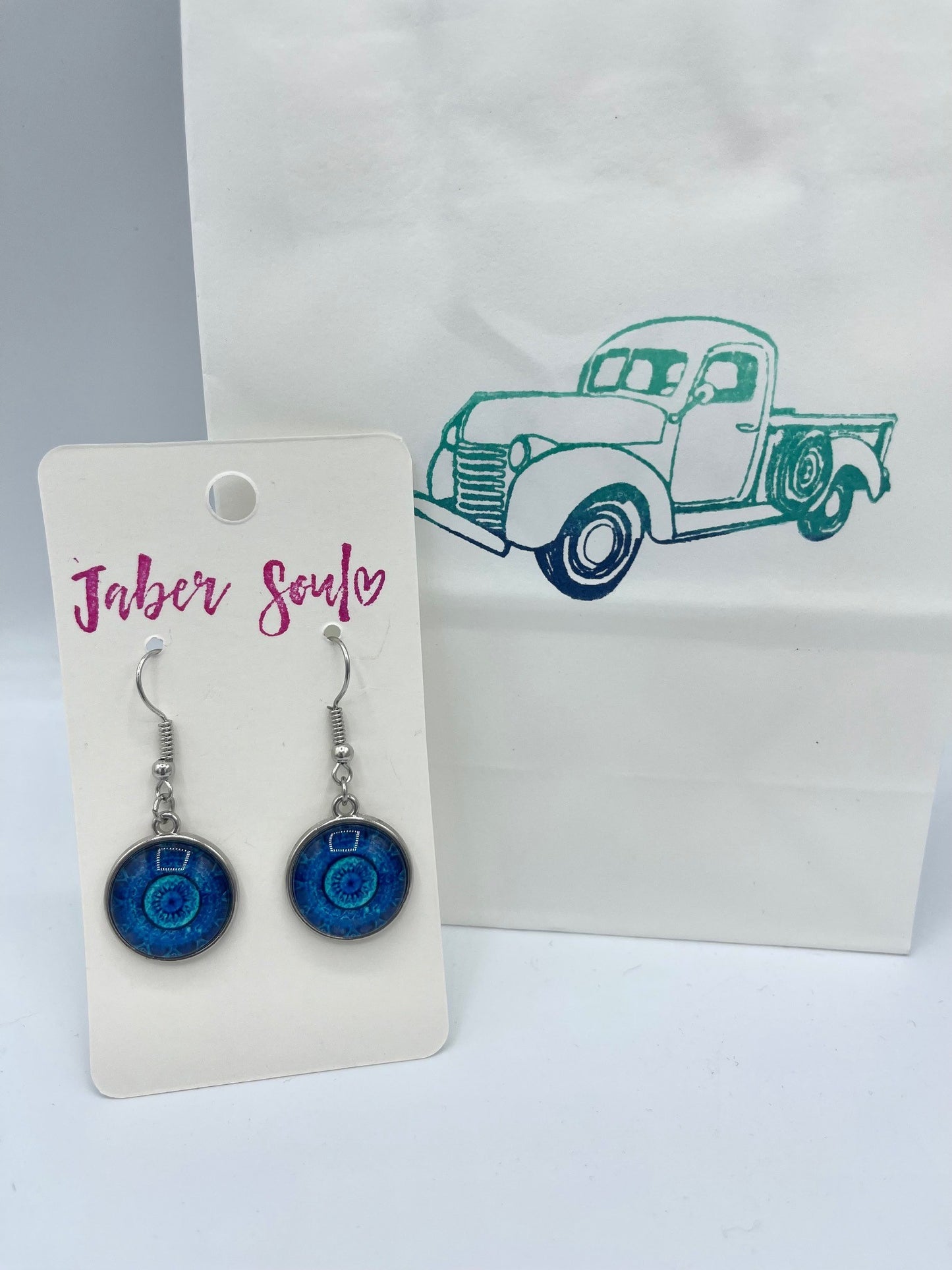 Blue Aztec Earrings