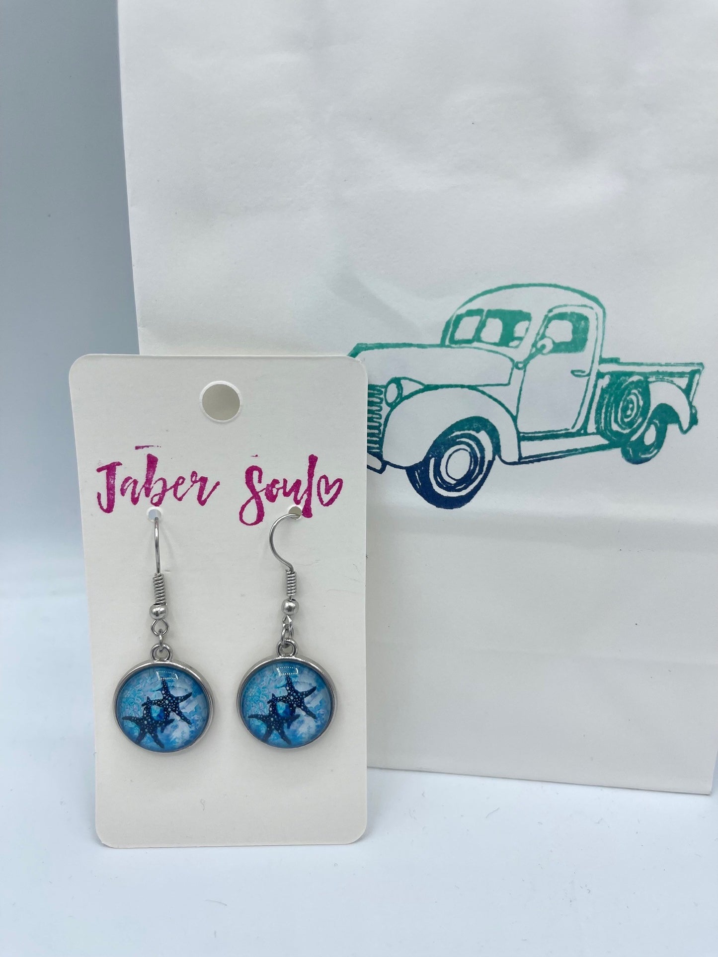 Teal Turtle Earrings