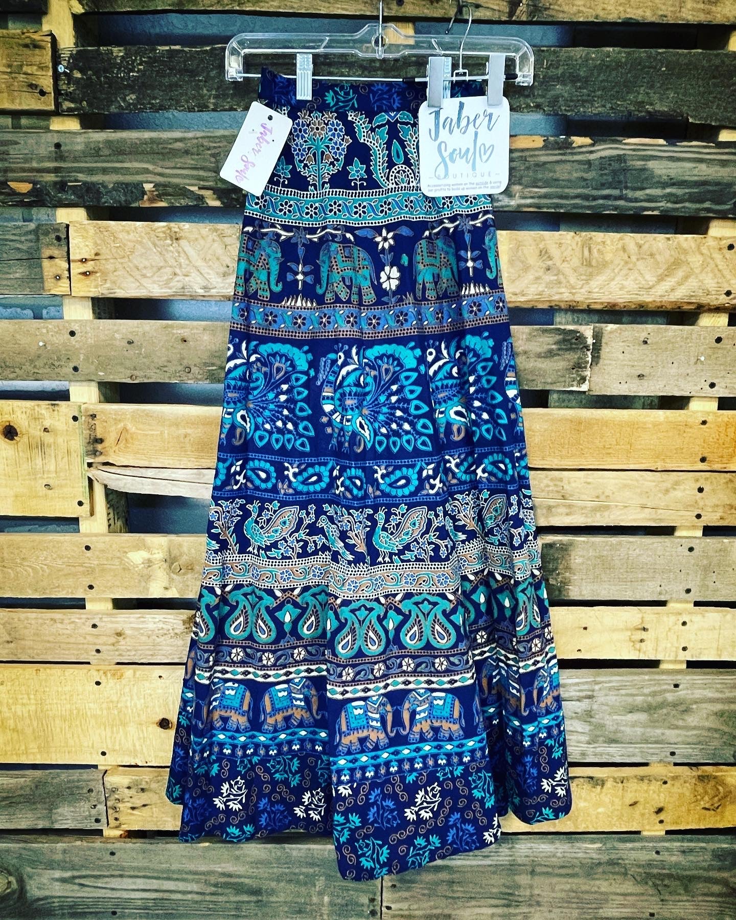 Boho Hippie Gypsy Colorful Wrap Around Skirt or Strapless Dress/Cover-Up