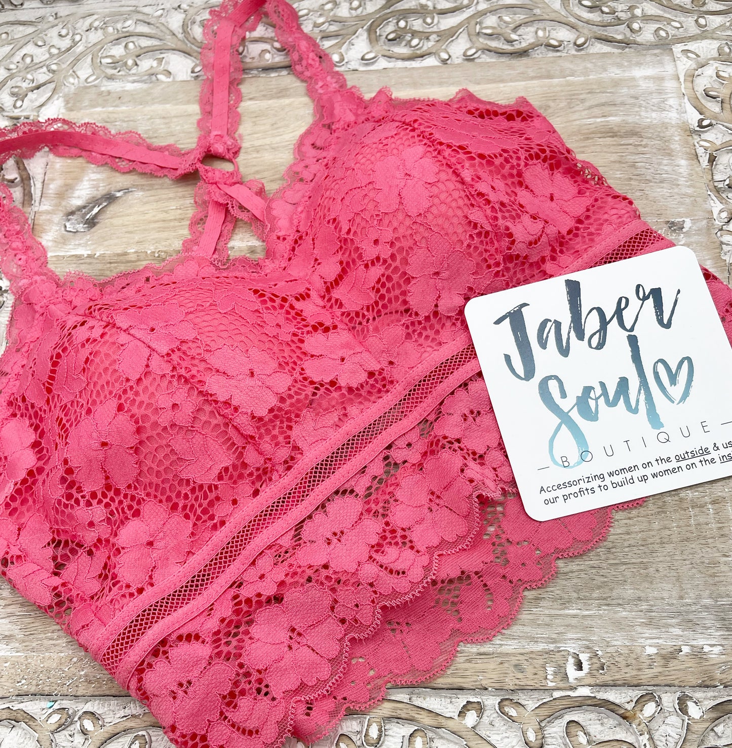 Bralette Lace- Pink