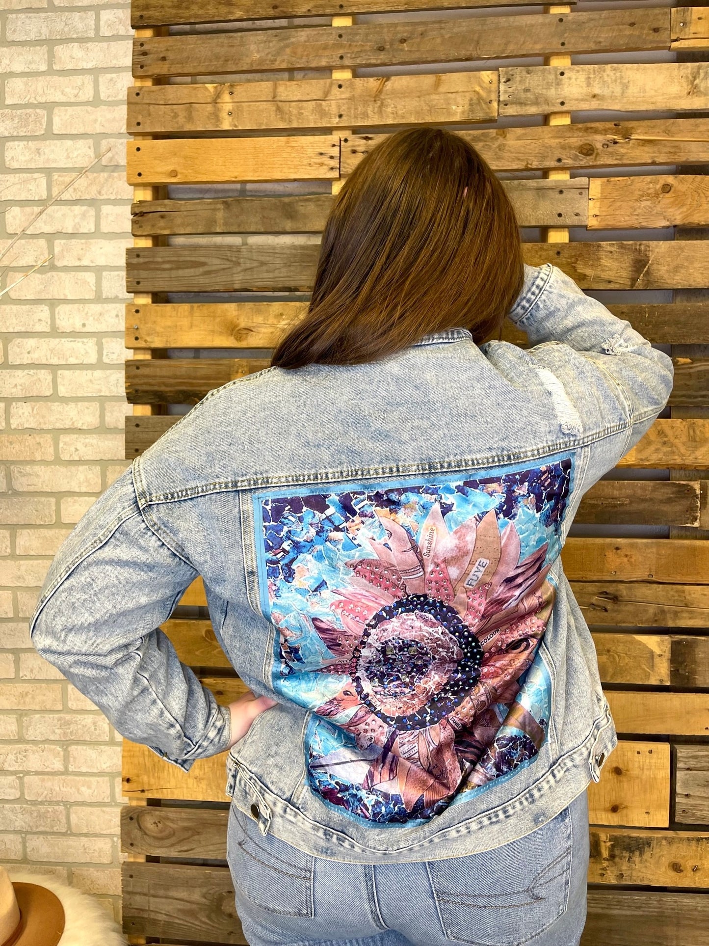Flower Jean Jacket