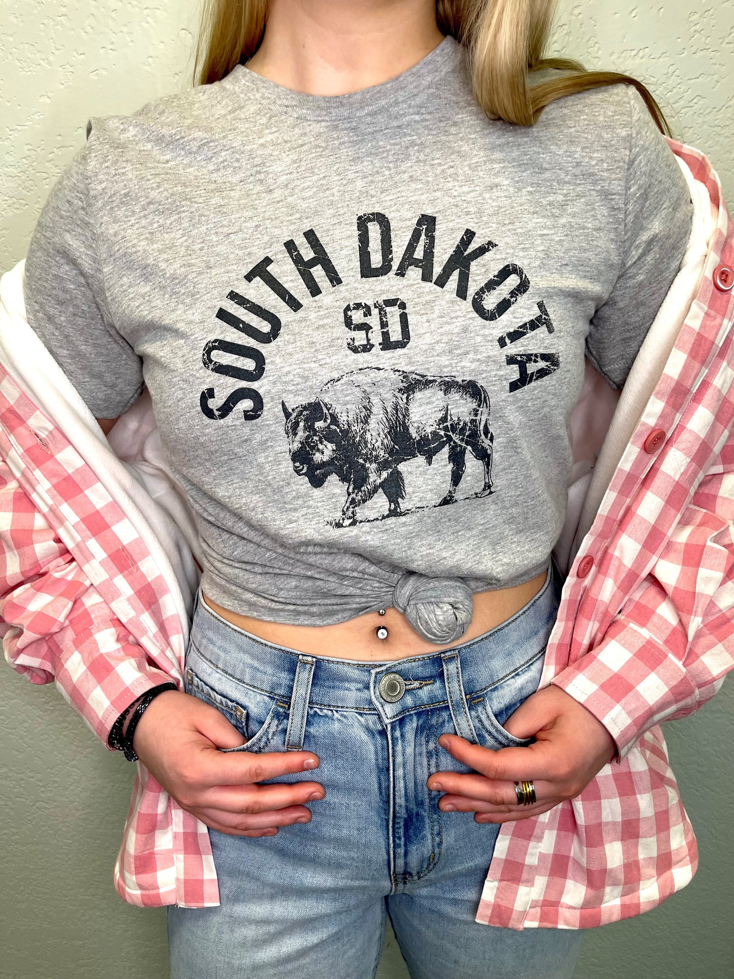 South Dakota- Grey Short Sleeve