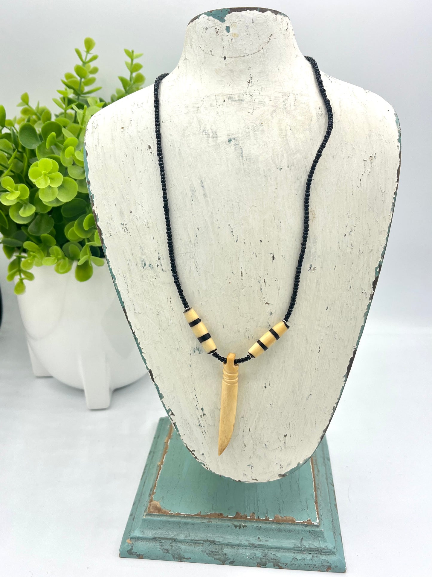 Kenya Beaded Pendant Necklace