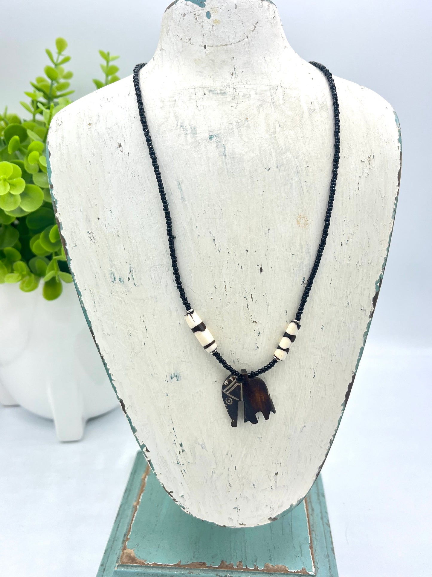 Kenya Beaded Pendant Necklace
