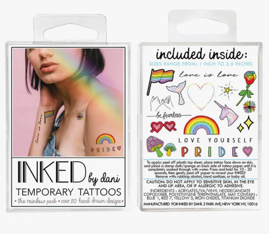 Rainbow Temporary Tattoo Pack