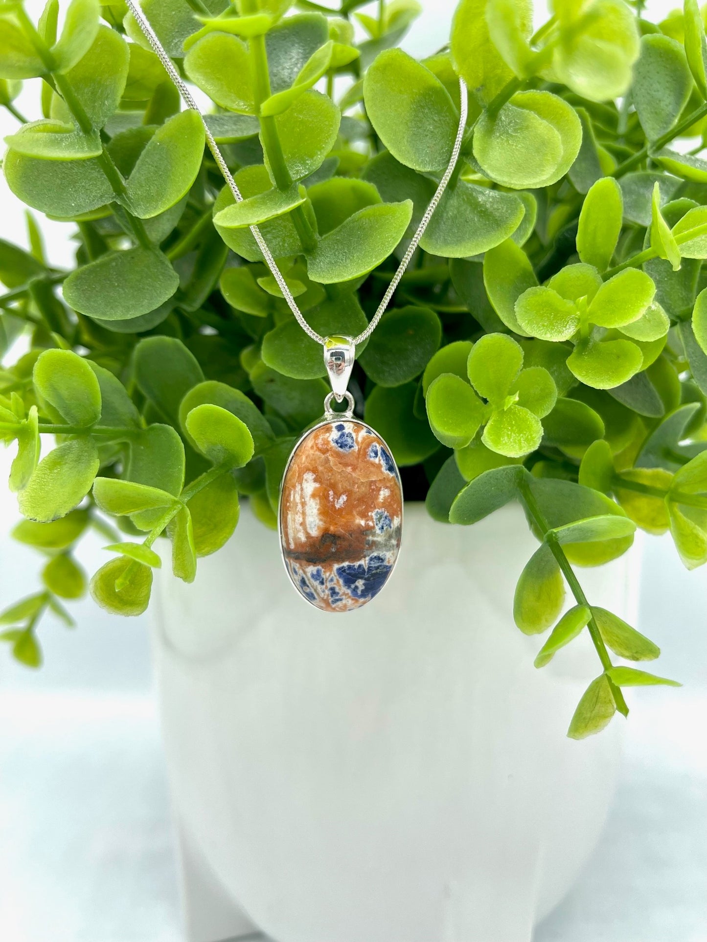 Sunset Sodalite Crystal Necklace