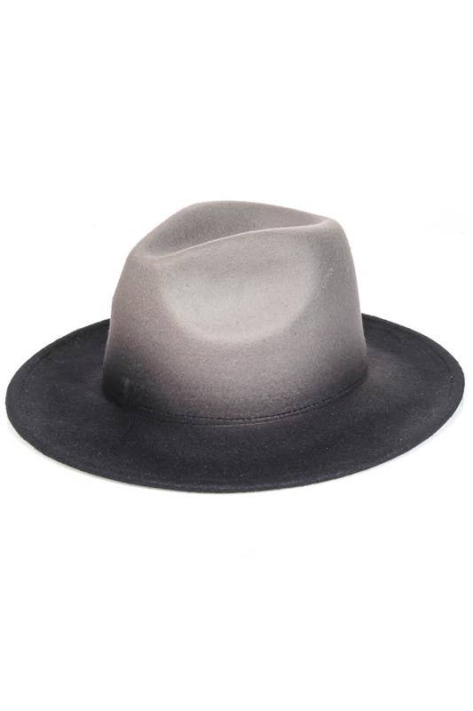 Ombre Wide Brim Fedora Women's Hat