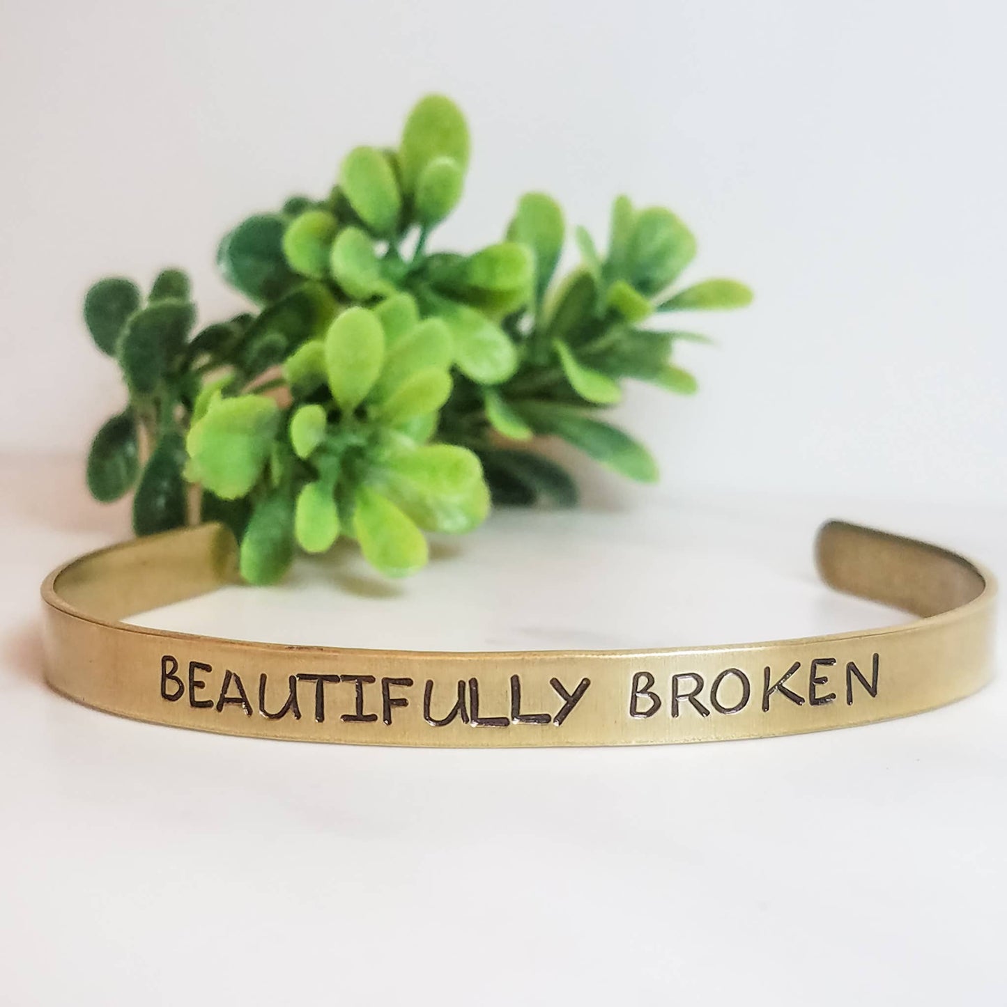 Beautifully Broken Gold Cuff Bracelet