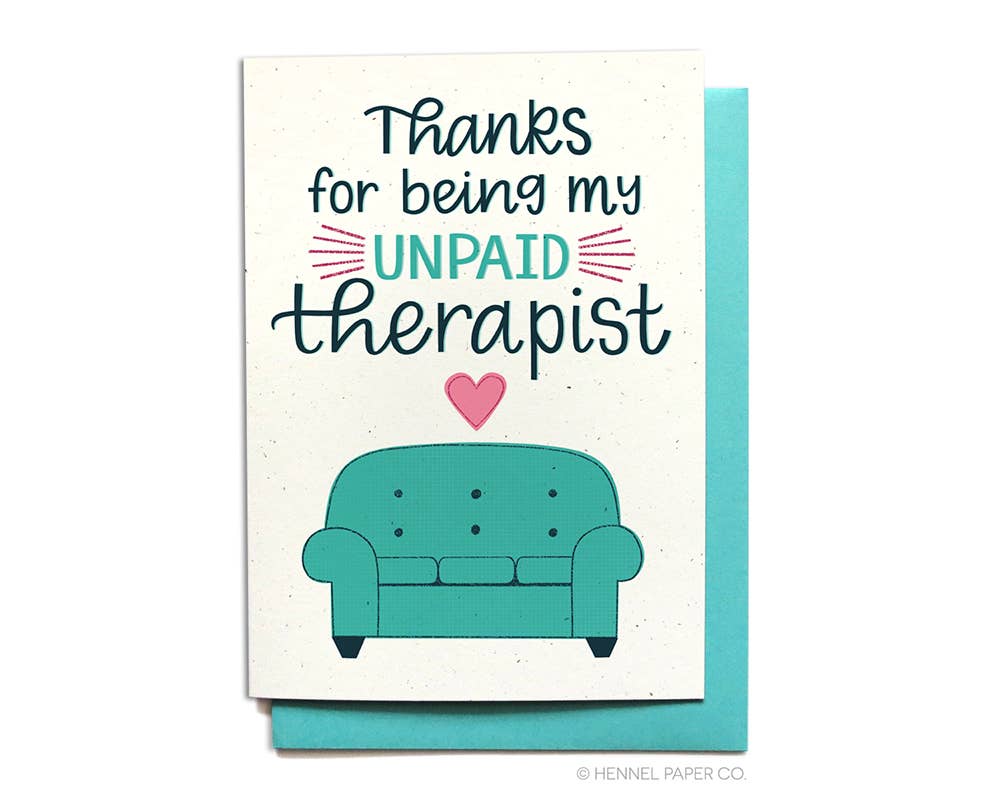Thank You Card - Unpaid Therapist