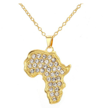 Africa Bling - Diamond Gold Look Necklace