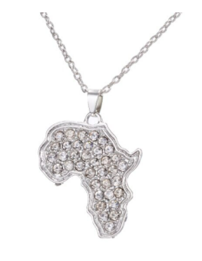Africa Bling - Diamond Silver Look Necklace