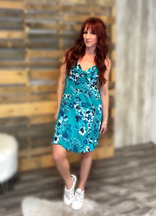 Floral Sky Print Dress