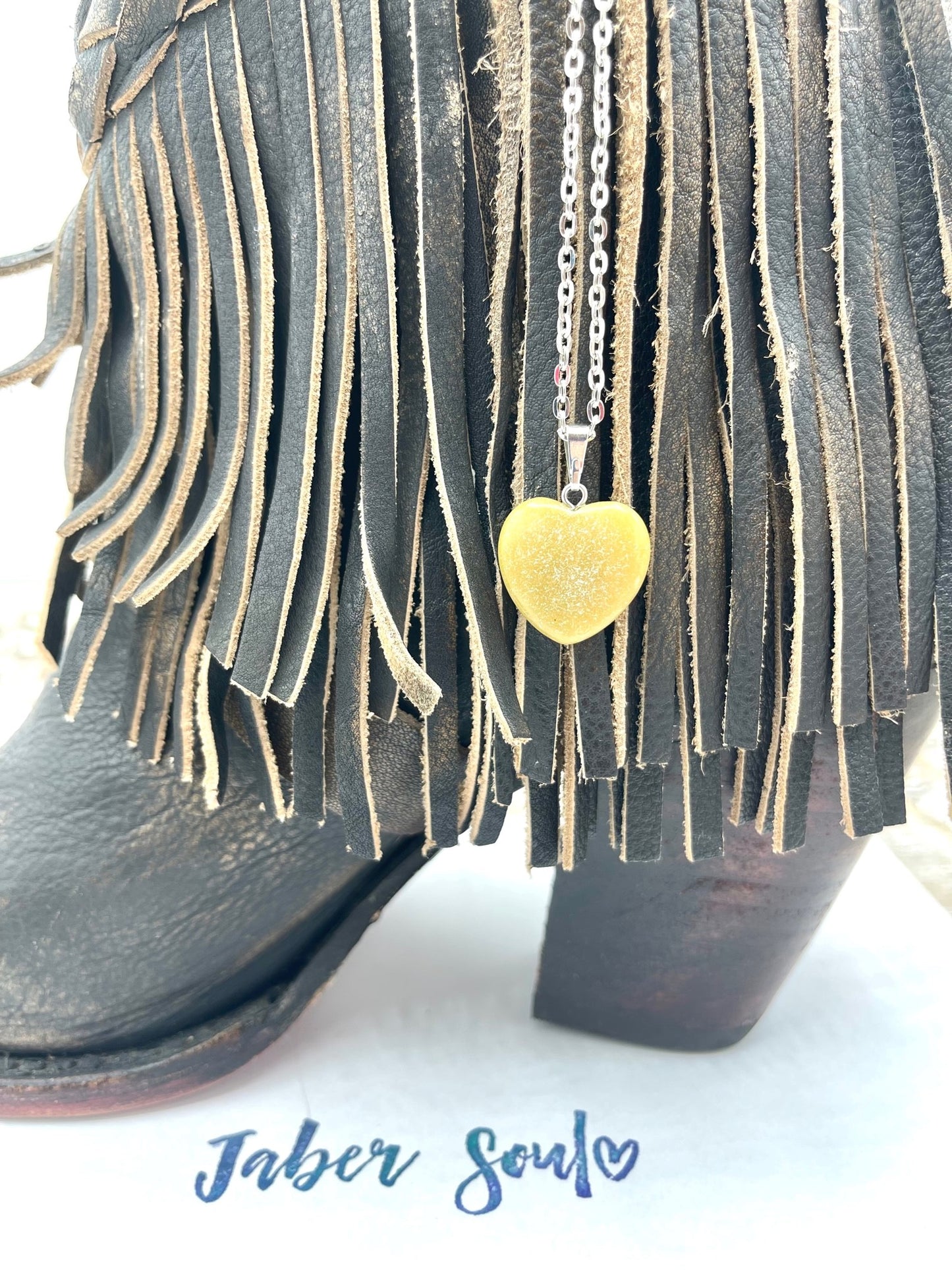 Yellow Topaz- Heart Necklace