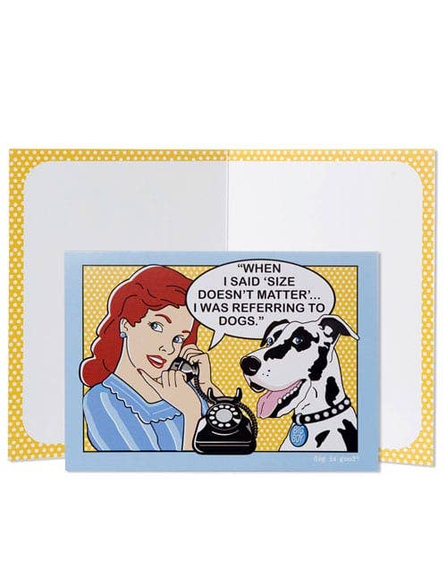 Dog is Good - Greeting Card: Size Matters