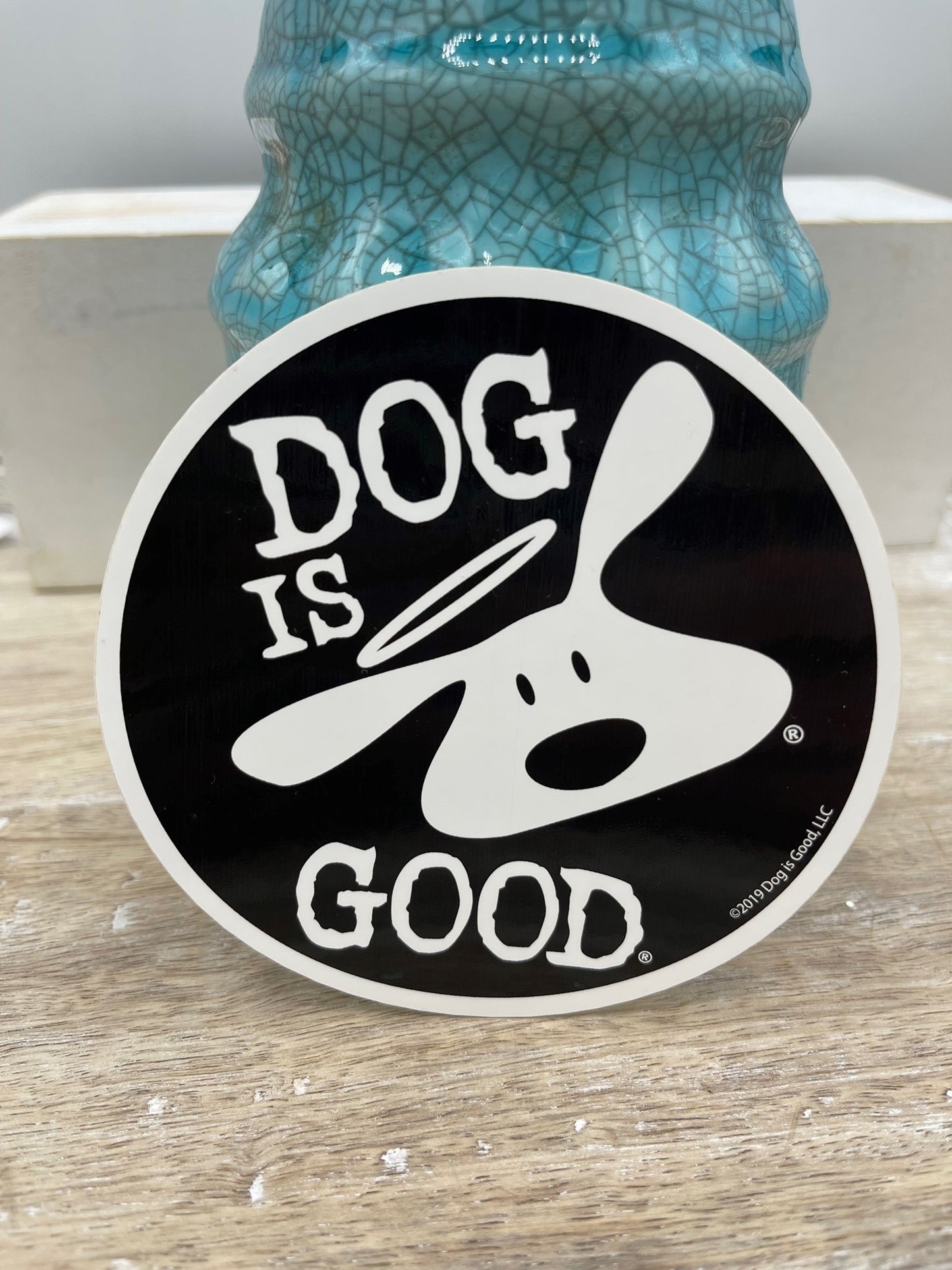 Dog is Good Black- Sticker