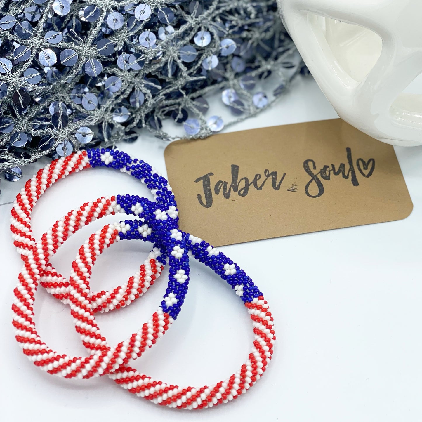 American Flag - Olympic - Patriotic I - Red White Blue Bracelet