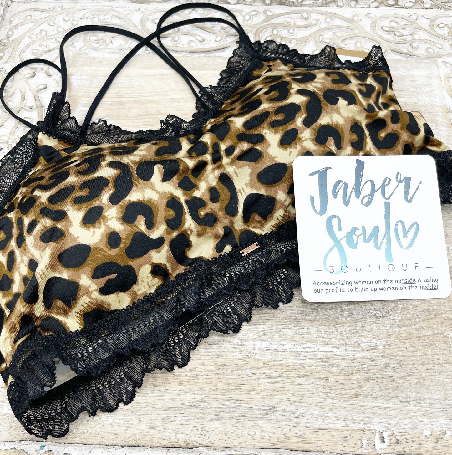 Bralette Lace Leopard Stunning and Beautiful!