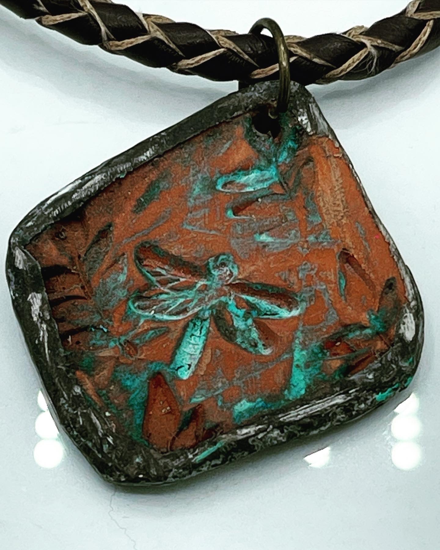 Dragon Fly Handcrafted Leather Necklace