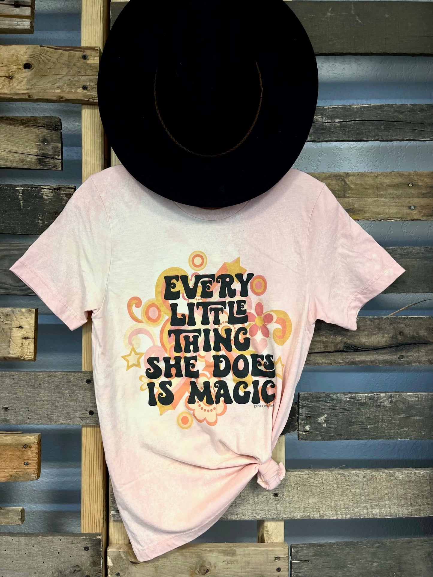 Every Little Thing She Does is Magic Bleached Vintage Boyfriend Tee