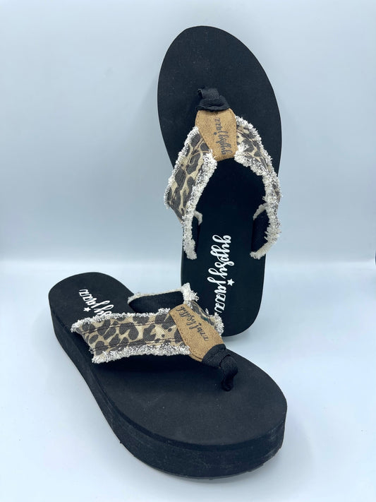 Tan Leopard Sandals